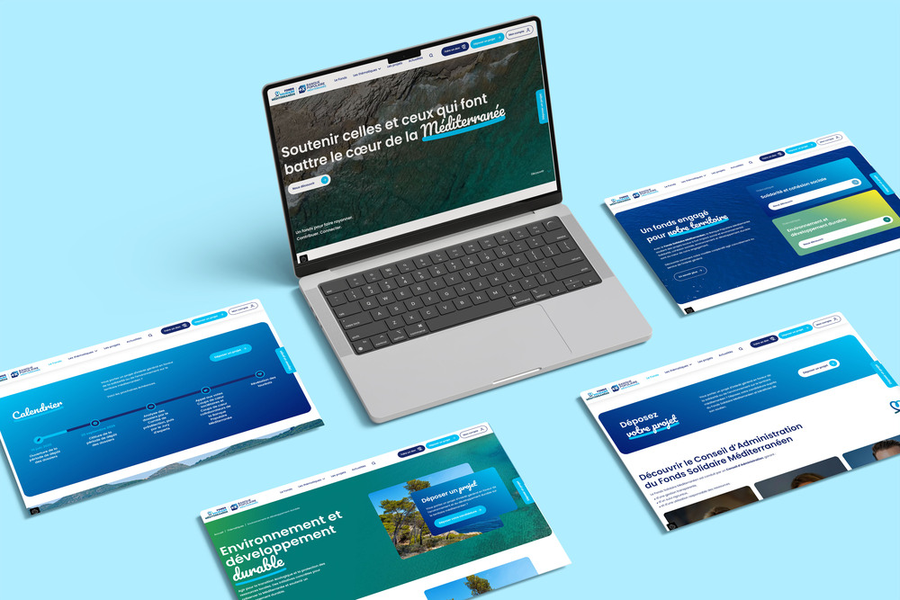 Page d'accueil du site Fonds Solidaire Méditerranéen réalisé par Lorweb