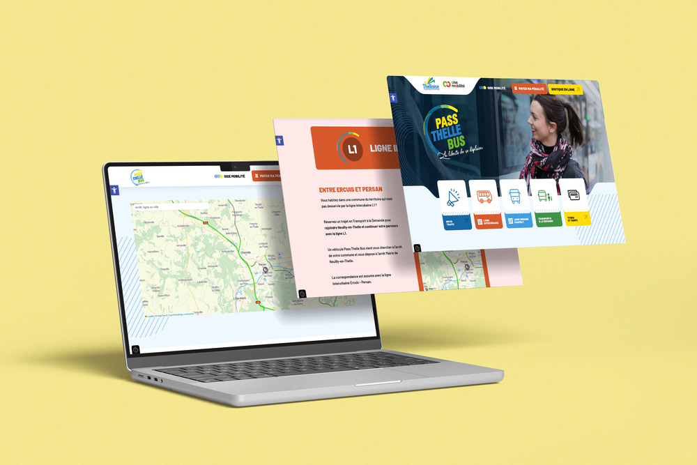 Page d'accueil du site PassThelleBus réalisé par Lorweb